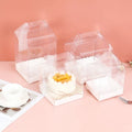 XJH Strap Wrap Gift Box Bow Happy Birthday Cake Packaging Wedding Cake Favour Safe Delivery Boxes Rectangle Cake Box