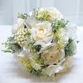 Artificial Flower Rose Flannel Holding Flowers Bride Wedding Bouquet Model Sph006 OEM Service