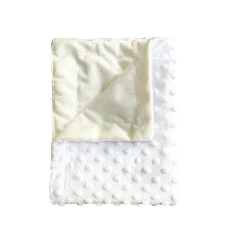 Custom Minky Dot  Blanket  Large Size 50" X 60" Fleece Plush Super Soft Double Layer Sublimation Blank Blanket