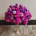C-FB024 Wholesale Artificial Silk Rose Purple Flower Ball Table Centerpiece Arrangement for Wedding Event Decoration