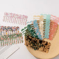 SAIYII Custom Logo Color 2.5mm Thickness Anti Static Detangling Hair Combs Tortoise Cellulose Acetate Wide Tooth Comb