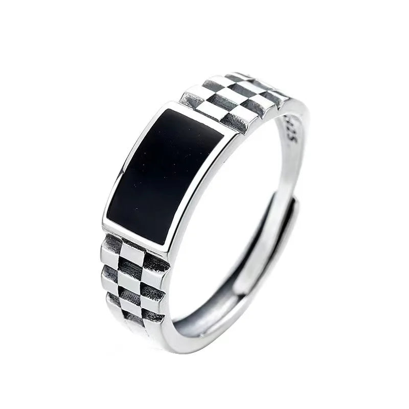 2023 Hot Selling Dragon Design Retro Stamped Men Silver Ring Hop Hop Dragon Silver Rings for Men and Women Anillo Humano