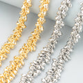 C320 1m/Lot DIY Chain 18K Gold Rhodium Plated Copper/Nickel Free Handmade Jewelry Making for Bracelet Necklace