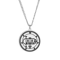The Seals of the 72 Spirits the Lesser Key of Solomon King Asmoday Demon Origins Goetia 37-48 Stainless Steel Pendant Necklace