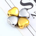 Minimalist Heart Pendant for Couples Necklace and Bracelet Waterproof Non Tarnished Through Hole Stainless Steel Love Charms