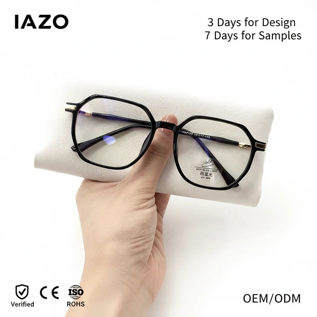 Gradient Color Polygonal Eyeglasses Frame TR Myopia Frames Classic Anti Blue Light Glasses