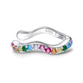 NEW 1 Pieces Rainbow Clip Earrings 925 Sterling Silver Colorful Zircon No Ear Piercing Earrings for Women Jewelry SCE894