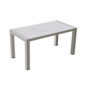 Best-selling Modern Aluminum Outdoor Dining Table for Terrace & Park Use Eco-friendly Plastic Wood Top Outdoor Furniture