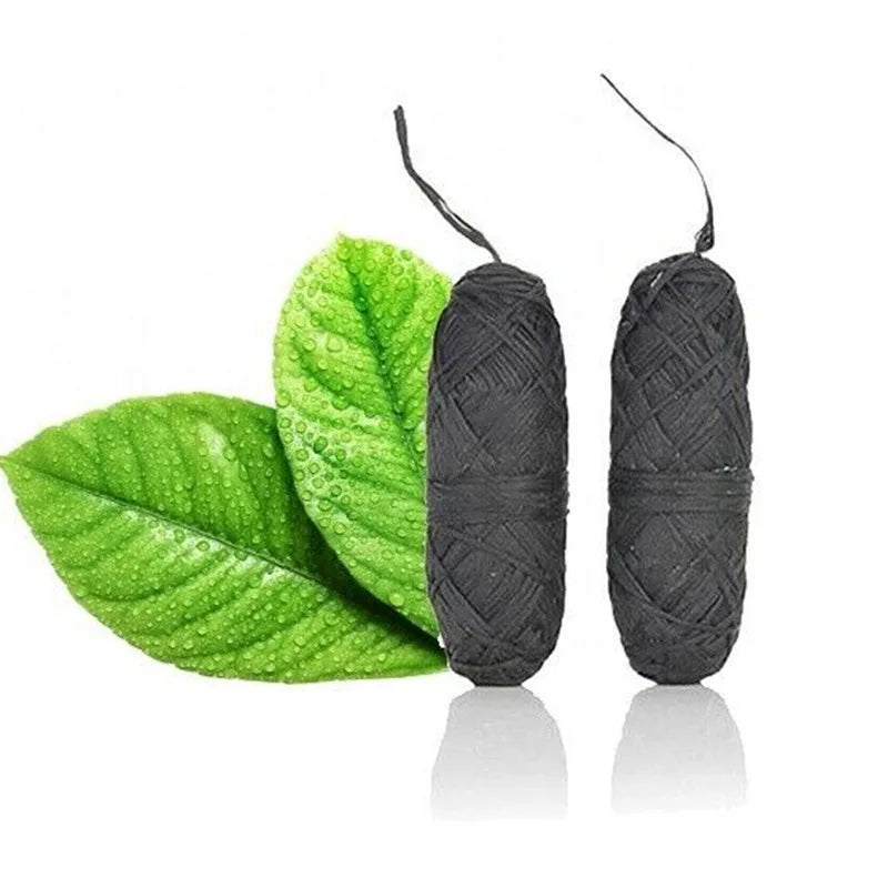 Sustainable Eco-Friendly Active Charcoal Infused Dental Floss Vegan Corn Starch with Bamboo Charcoal Readily Biodegradable