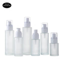 15ml 20ml 30ml 40ml 50ml 60ml 80ml 100ml Spray White Cap Frosted/matte Glass Bottle Pump Lotion Bottles 1oz 2oz 3oz Small MOQ