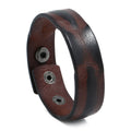 Men's Vintage Genuine Leather Cuff Bracelet New Fashion Jewelry Simple Design
