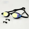 GD Racing Anti-Fog Waterproof UV Swimming Goggles for Adults Blue Lenses with Silicone Plastic and PC Frames Box Packaging
