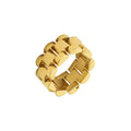 Joolim High End  Pvd Gold Plated 18K Gold Plated Band Stainless Steel Rings for Women