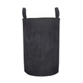 Foldable Eco-Friendly Multifunction White and Black Corduroy Fabric 35x50cm Kids Toys Storage Basket with Handles