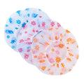 Custom Printed Thickened Disposable Bath Hat Waterproof Small Flower EVA PE Oil Waterproof Shower Caps