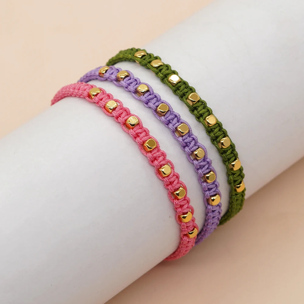 Go2boho New in Friendship Bracelets for Women Braided Woven Jewelry Summer Beach Surfer Casual Jewelry Gift