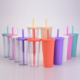 Hot Seller Custom Double Wall Eco-Friendly Bubble Tea Boba Tumbler Leak-Proof Minimalist Fashion for Back to School