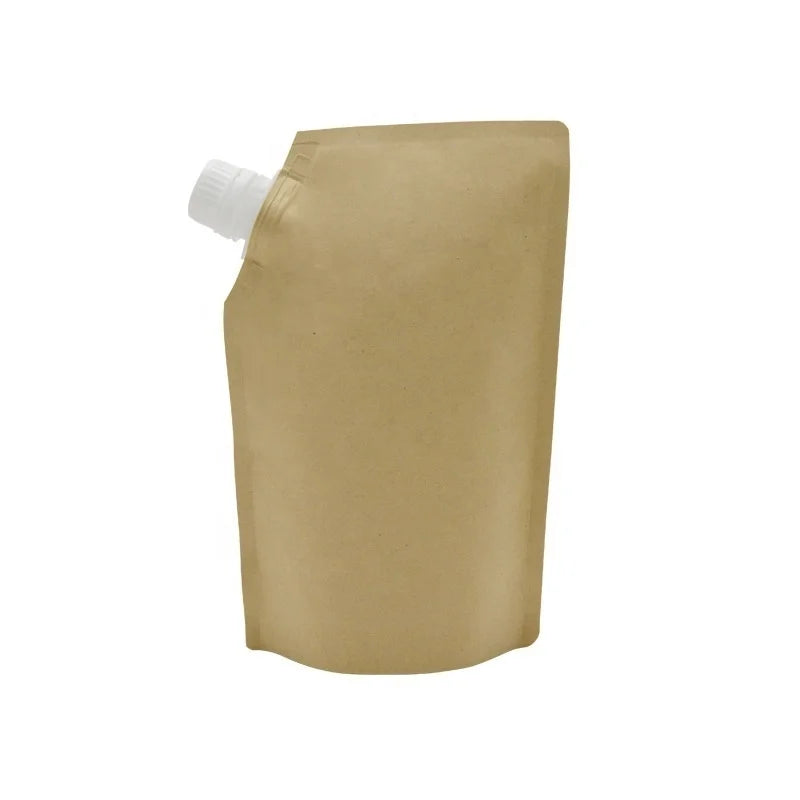 New Portable Coffee Drink Bag Plastic Spout Pouch Liquid Coffee Juice Drink Kraft Spout Bags for Drinking