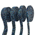 Black AB Rhinestone Trim Strass Resin Rhinestones Ribbon Sheet for Garments