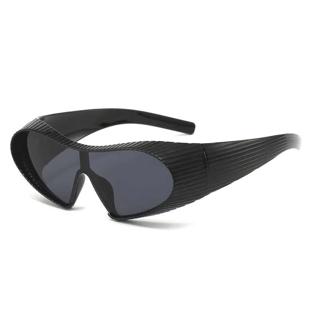 Wholesale Cheap Custom logo Elegant Unisex Retro Punk Steampunk Sunglasses Oversized Y2k Cat Eye Sunglasses