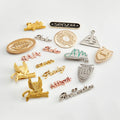 Newest Custom Metal Garment Brand Logo Labels Decorative Clothing and Bag Metal Tags Newest Design Metal Crafts