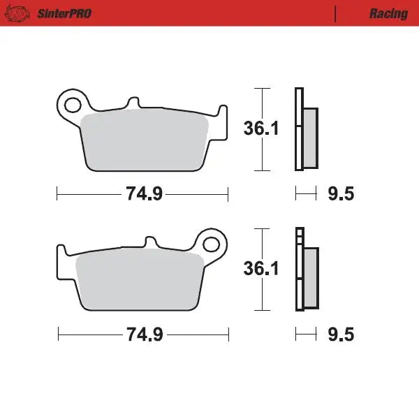 Moto Master TM EN 125 01-04 Rear Racing Saddle Pads