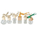 Mini Wood Cap  Brand Essential Oil Diffuser Container 5ML 8ML 10ml Glass Perfume Air Freshener Car Bottle With Hanging Ropes