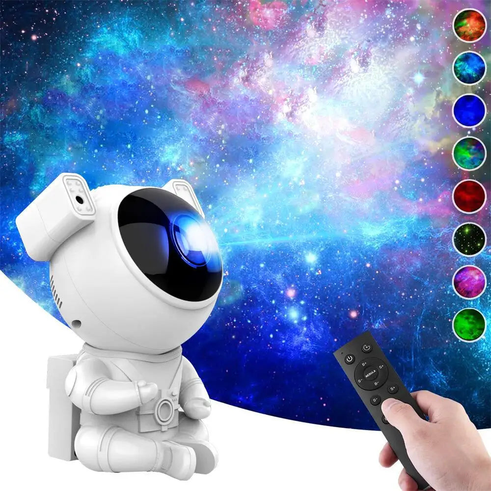 New Bedroom Ornaments Colorful Led Star Starry Night Light Space Astronaut Projector Lamp
