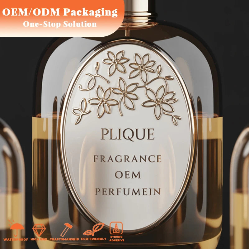 Custom Engraved Metal Perfume Labels Personalized Branding with High-Quality Zinc Alloy