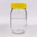 450ml 15oz Round Mason Glass Jar Food Storage Wide Mouth Glass  Pickles Jam Honey Mayonnaise Candy Jars With Metal Plastic Lid