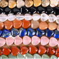 Crystal 16mm Heart Semi Precious Gemstone Bead DIY Bracelet Necklaces Earrings