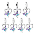 Fit Original Pan Charms Bracelet 925 Sterling Silver Heart Butterfly Family Name Bead for Women Jewelry Making