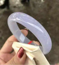 Drop Shipping Certificate Burma Jadeite Jade Purple Jade Bracelet Bangle Gemstone Lavender Violet Natural Jade Bracelet Bangles
