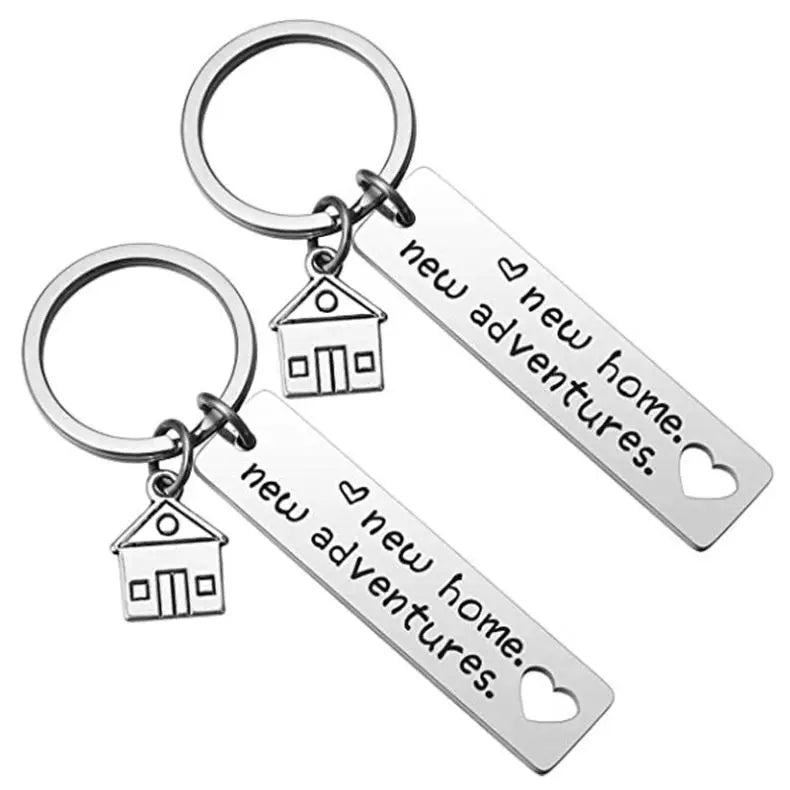 Custom New Home Keychain Housewarming Gift New Homeowner Gift From Real Estate Agent Warming Gift Metal Key Chains Real Estate