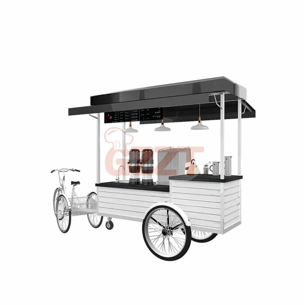 Modern Coffee Bike Customized Mobile Sales Carts Coffee Bike Snack Tricycle for Vending