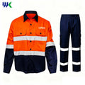 High Visibility Reflective Breathable Cotton CE Certified Unisex Work Shirts Suits for Mining Construction Wear Resistant Work
