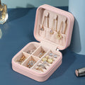 Fashion Custom logo Pu Leather Jewelry Box Organizer Earring Necklace Rings Traveling Storage Box Gift Jewelry case Box