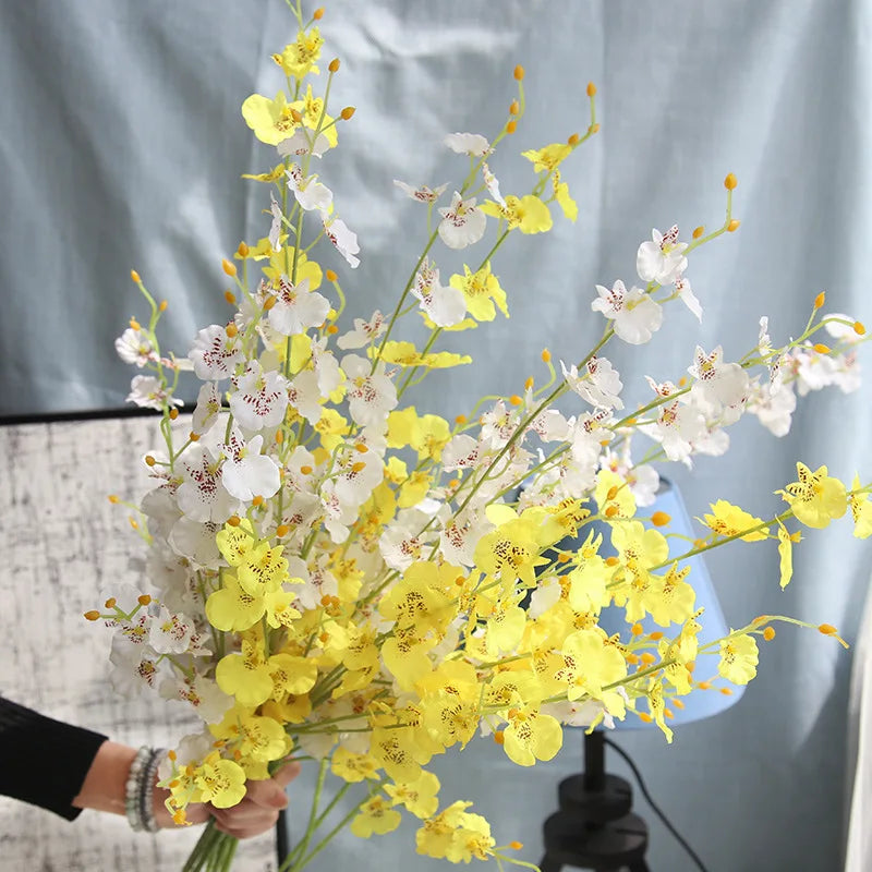 C-DO001 Wholesale Simulation Sakura Dance Orchid Plant Home Wedding Decoration Artificial Flower Hanging Decor