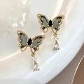 Internet Celebrity 3D Butterfly Nail Accessories with Luxury Diamond Inlaid Gold Silver DIY Nail Art Decoration Zircon Material