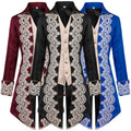 2024 New Men's Mid-length Punk Gothic Victorian Frock Coat