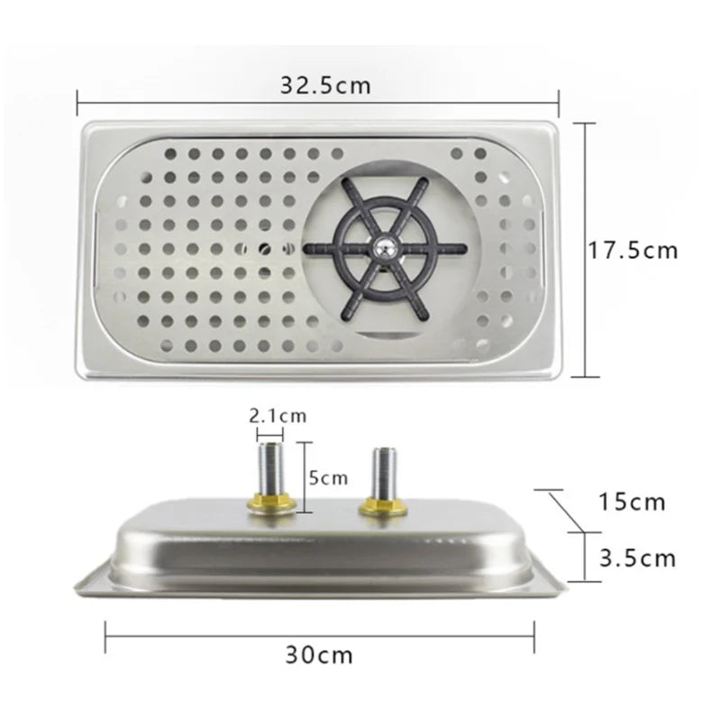 Bar Supplies High-Pressure Automatic Cup Washer Glass Rinser Kitchen Sink Mounted Stainless Steel Cup Rinser for Bar Coffee Shop