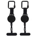 Anti-Theft Retractable ABS & Zinc Alloy Phone Tether Lanyard with Carabiner Anti-Drop Leash for Outdoor Connector
