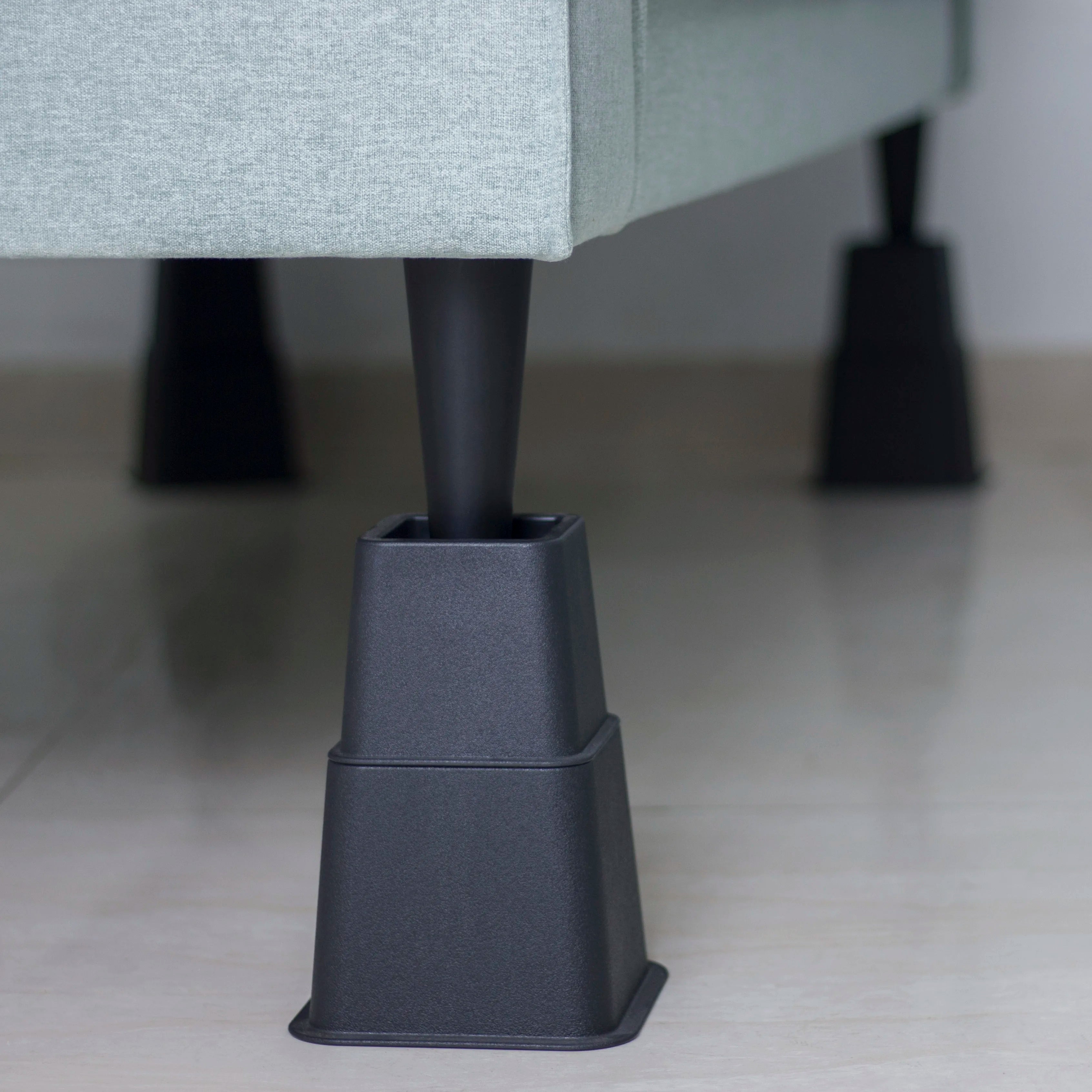 8pcs Each Set Heavy Duty Adjustable Bed Base Plastic Furniture Risers Elevation  Bed Risers for Sofa