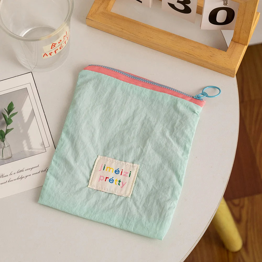 Multiple Print Polyester Zipper Pouch Makeup Brushes Bag Waterproof Fabric Case for Colored Pencils