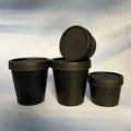 DIY Empty Plastic Ice Cream Box With Lid Yogurt Frozen Pudding Wood Bran Cup With Lid Private Home Ice Cream Jar