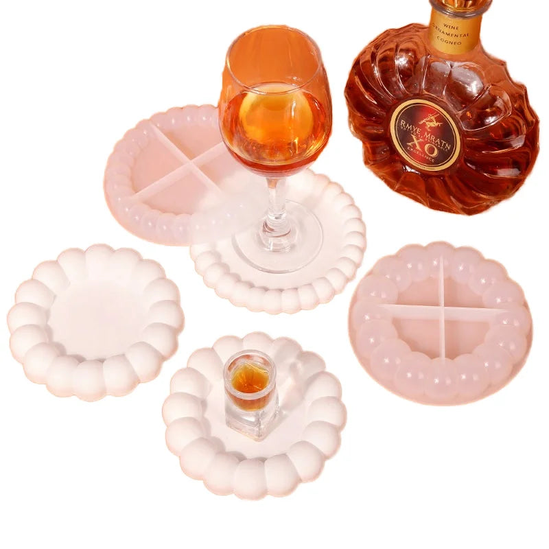 New Bubble Design Epoxy Resin Art Storage Tray Molds DIY Coaster Silicone Mold for Home Party Table Decoration