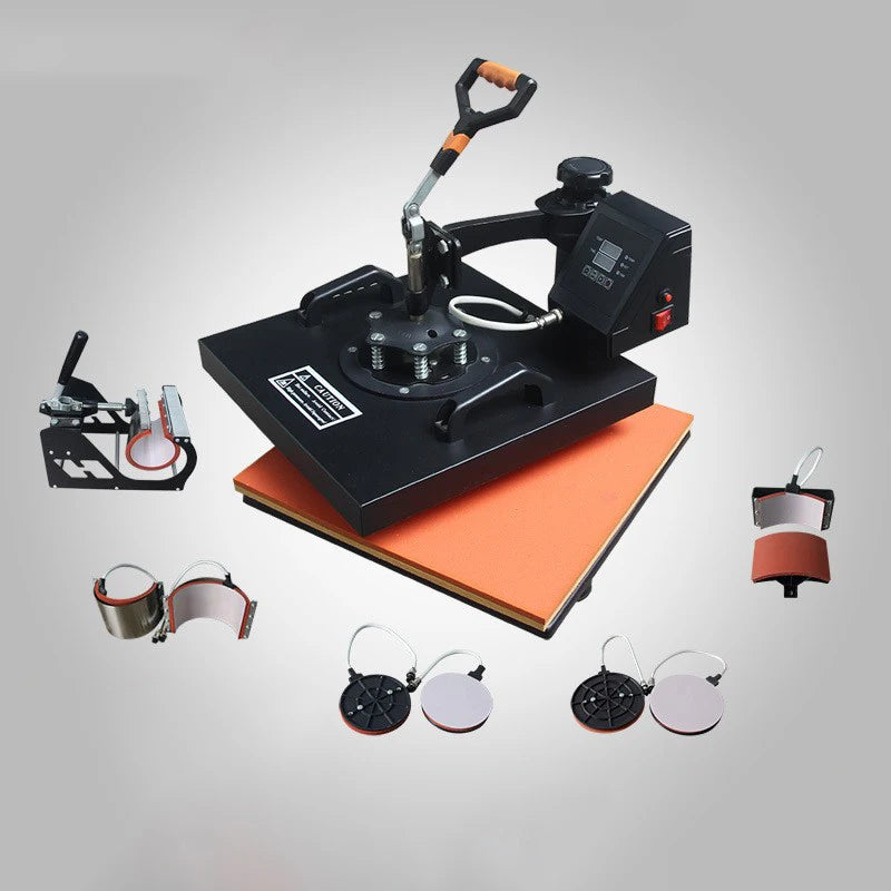 38*38cm Heat Press Printer Machine 5 in 1 Heat Press Machine for T-shirt Mug Hat