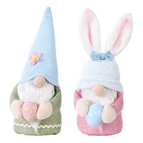 Hot Sale Stuffed Swedish Gnome Rabbit Ornaments Easter Gift with Eggs Home Decor Plush Ornaments Made of Cloth