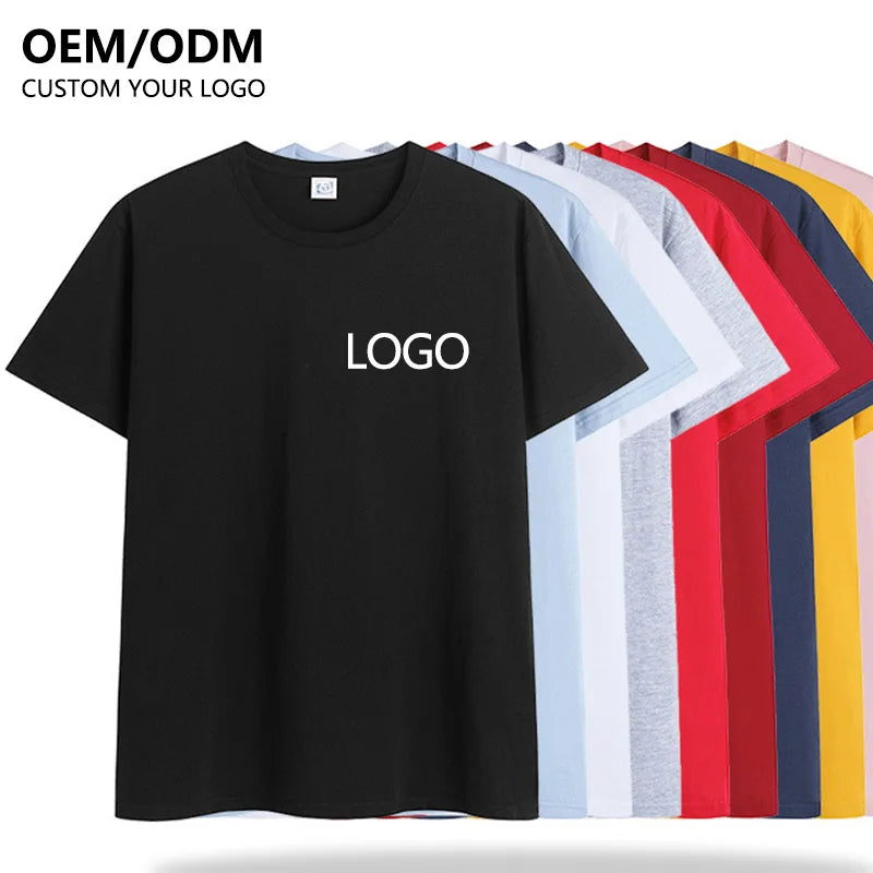 OEM New Design Custom Printed Wholesale Clothes Printing Your Brand Men's T-shirts Cotton t Shirt 240Gsm Heavy Weight Tshirt