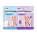 SADOER Wholesale Organic Moisturizing Lock Water Tender Soft Feet Care Goat Milk Lavender Exfoliating Whitening Foot Mask